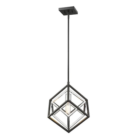 Z-Lite Euclid 1 Light Mini Pendant, Chrome 457MP-CH-MB